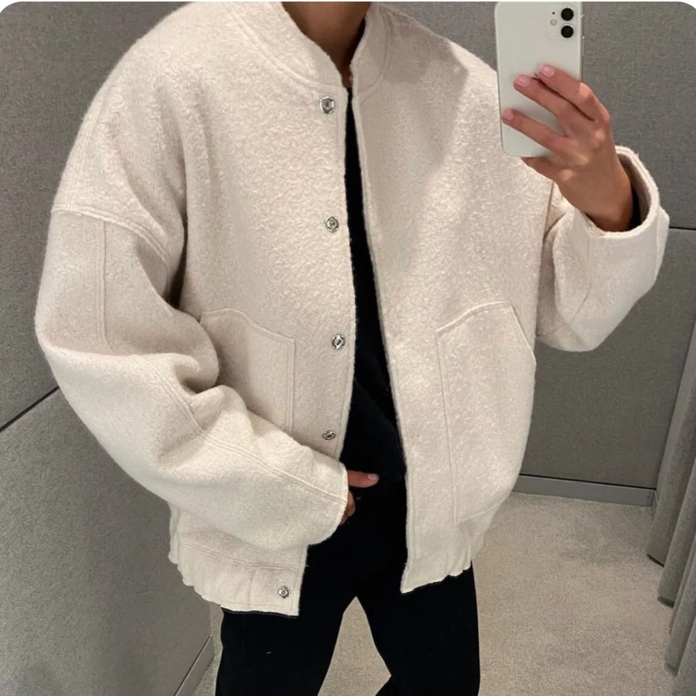 Zara oversized bomber jacket
